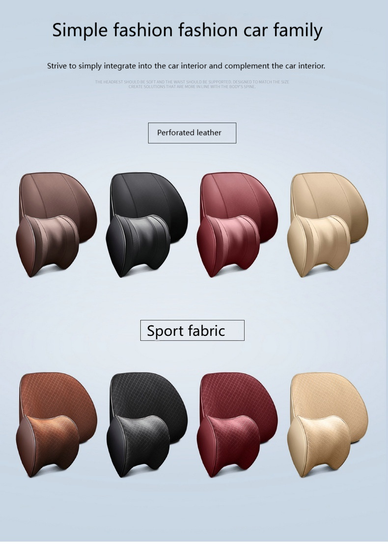 Perforated leather and sport fabric options