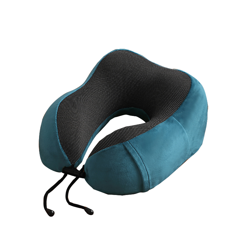 Teal U-shaped travel neck pillow
