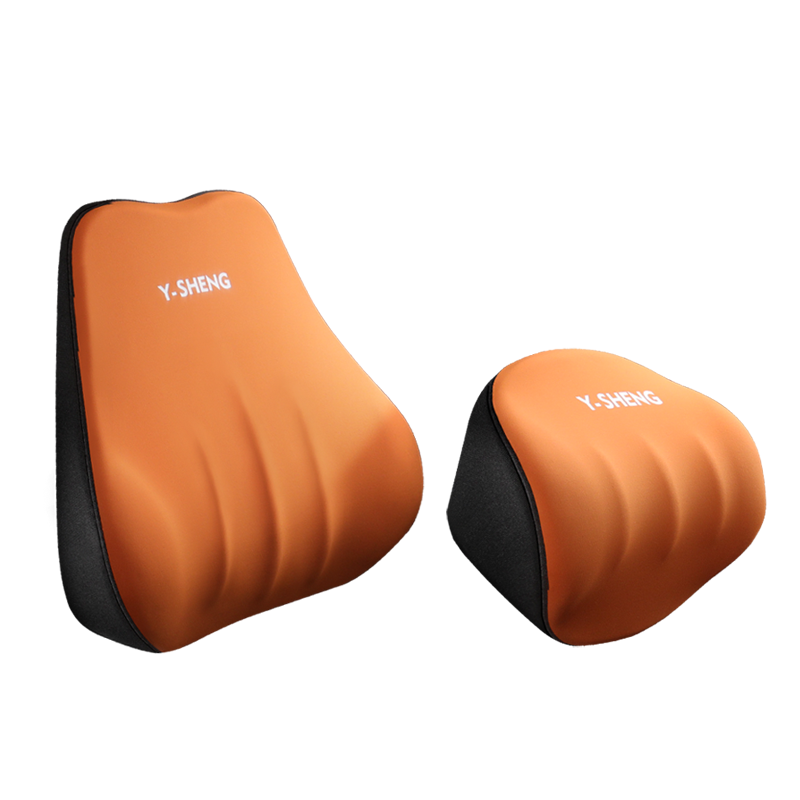 Orange transparent lumbar and neck support