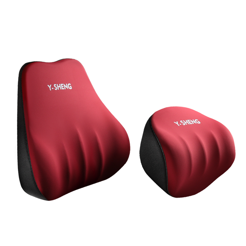 Red transparent lumbar and neck support