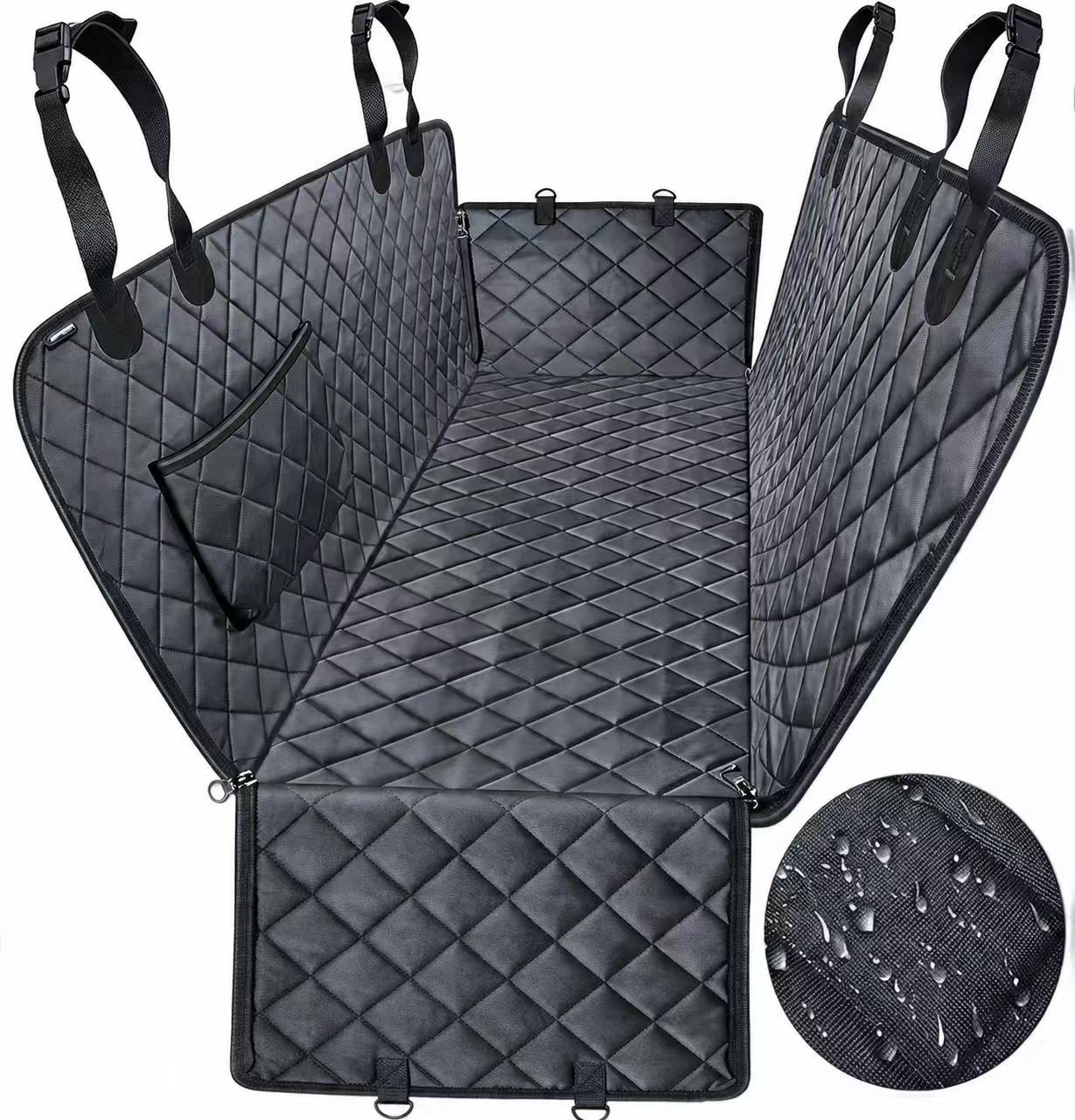 Black rear seat pet cover