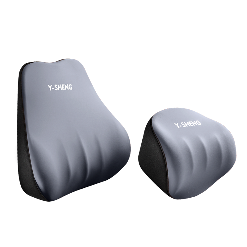 Gray transparent lumbar and neck support