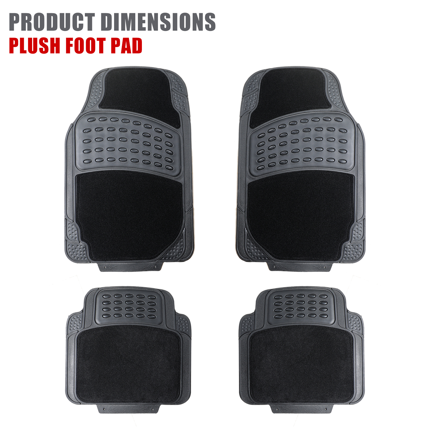 GL001 plush foot pad product dimensions